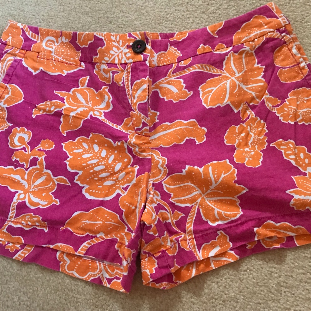 Ann Taylor LOFT Bright Pink & Orange Shorts